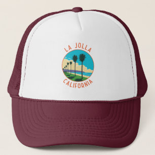 La Jolla California Travel Art Vintage Trucker Pet