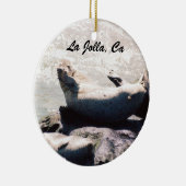 La Jolla California Travel Vacation Photo Keramisch Ornament (Rechts)