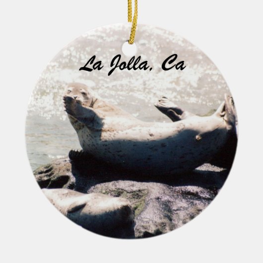 La Jolla California Travel Vacation Photo Keramisch Ornament (Voorkant)