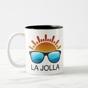 La Jolla California Zonnebrillen Tweekleurige Koffiemok