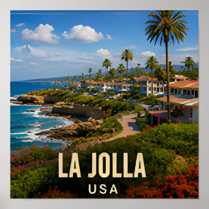 La Jolla Californië Kustdorp Reizen Poster