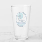 La Jolla Californië Palmboom Vogels Glas (Achterkant)
