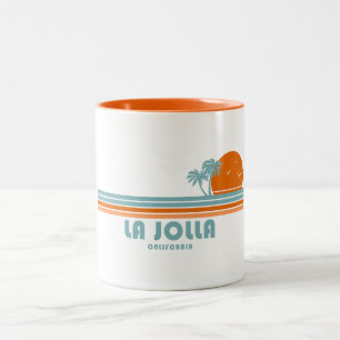 La Jolla Californië Zon Palmboom Tweekleurige Koffiemok