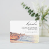 La Jolla Cove Beach Bruiloft Details Behuizing Kaa Informatiekaartje (Staand voorkant)