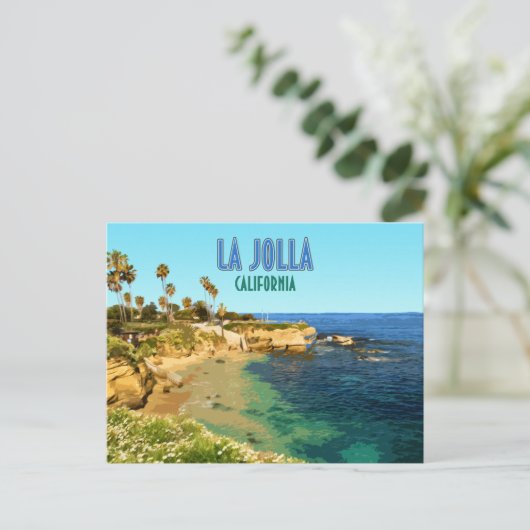 La Jolla Cove Beach San Diego California  Briefkaart (Staand voorkant)
