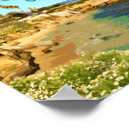 La Jolla Cove Beach San Diego California Poster (Hoek)
