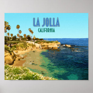 La Jolla Cove Beach San Diego California Poster
