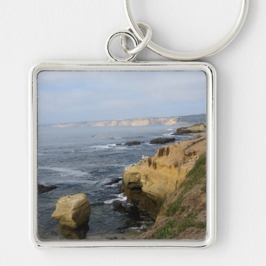 La Jolla Cove Beach Seabirds Custom Sleutelhanger (Voorkant)