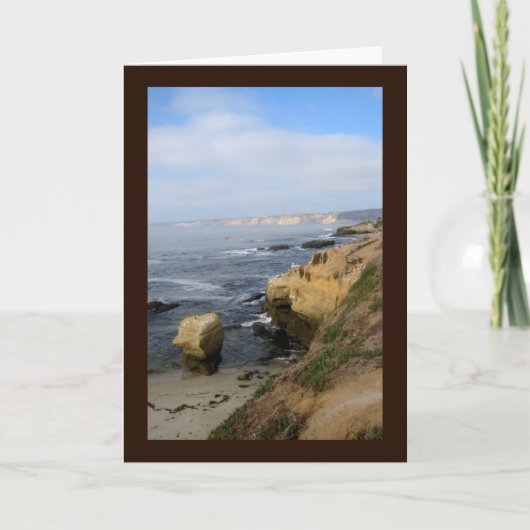 La Jolla Cove Beach Seabirds Custom Wenskaart Kaart (Voorkant)