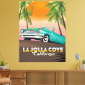 La Jolla Cove California Reisposter Canvas Afdruk (Insitu (Woonkamer))