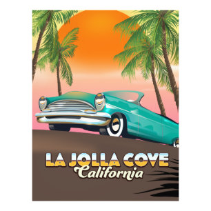 La Jolla Cove California reisposter Canvas Prin Foto Afdruk