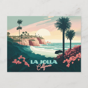 La Jolla Cove San Diego California Retro Briefkaart