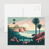La Jolla Cove San Diego California Retro Briefkaart (Voorkant / Achterkant)