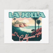 La Jolla Cove San Diego California Retro Briefkaart (Voorkant)