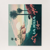 La Jolla Cove San Diego California Retro Legpuzzel (Verticaal)