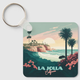 La Jolla Cove San Diego California Retro Sleutelhanger