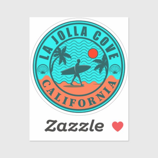 La Jolla Cove San Diego California Souvenirs Sticker (Vel)