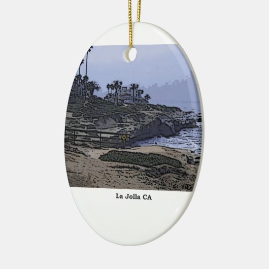 La Jolla Cove Uitzicht Keramisch Ornament (Links)