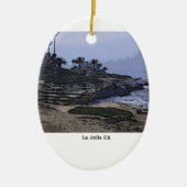 La Jolla Cove Uitzicht Keramisch Ornament (Voorkant)