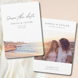 La Jolla Custom Photo Save the Date Kaart