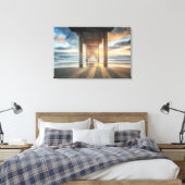 La Jolla, de piriem van de critici op zonsondergan Canvas Afdruk (Insitu (Slaapkamer))