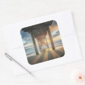 La Jolla, de piriem van de critici op zonsondergan Vierkante Sticker (Envelop)