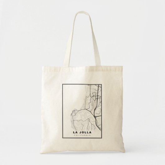 La Jolla Map Tote Bag (Voorkant)