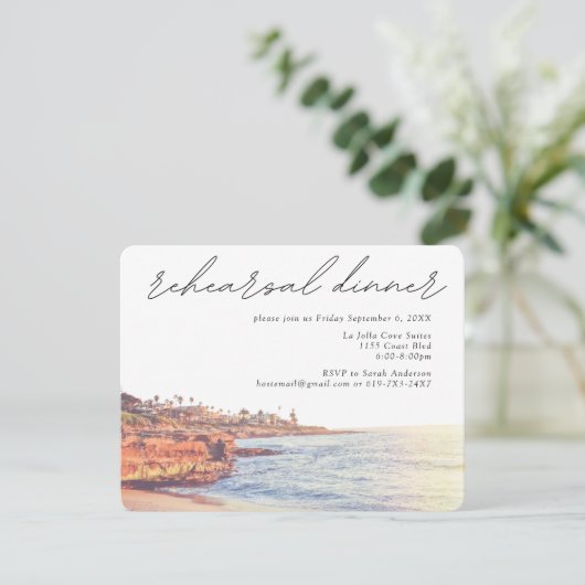 La Jolla repetitie diner bruiloft behuizing Kaart (Staand voorkant)