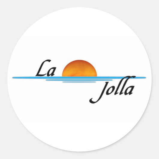 La Jolla Ronde Sticker (Voorkant)