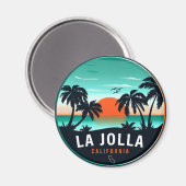La Jolla San Diego Ca Retro Sunset Souvenir 60s Magneet (Voorkant / Achterkant)