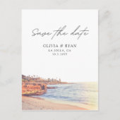 La Jolla Save the Date Briefkaart San Diego Bruilo (Voorkant)