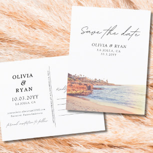 La Jolla Save the Date Briefkaart San Diego Bruilo