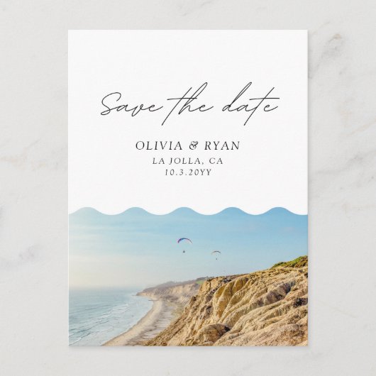 La Jolla Save the Date Briefkaart Torrey Pines (Voorkant)