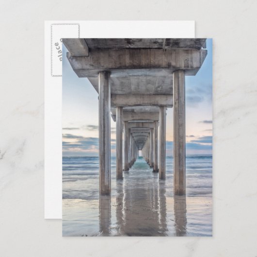La Jolla, Scripps Pier Briefkaart (Voorkant / Achterkant)