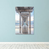 La Jolla, Scripps Pier Canvas Afdruk (Insitu (Houten vloer))