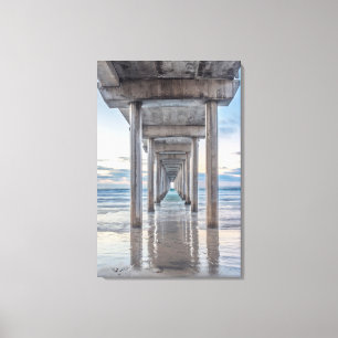 La Jolla, Scripps Pier Canvas Afdruk