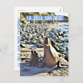 La Jolla Seals Feestdagenkaart (Voorkant / Achterkant)