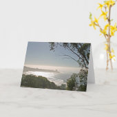 La Jolla Shores vanaf Scripps wenskaart Kaart (Gele Bloem)