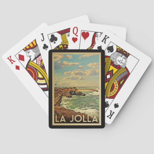 La Jolla-speelkaartjes  Californische kust Pokerkaarten (Achterkant)
