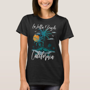 La Jolla-strand Californië Palmboom Zomer Familie T-shirt