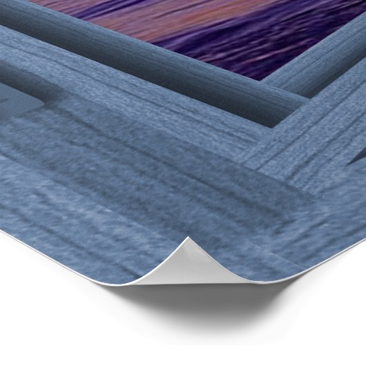 La Jolla Sunset Blue 6 Pane Open Window Poster (Hoek)