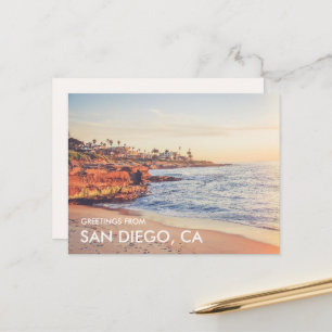 La Jolla Sunset Groeten uit San Diego Briefkaart