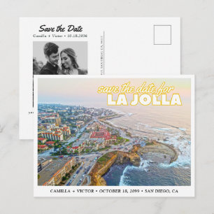 La Jolla Trouwkaart Save the Date Foto Ansichtkaar Briefkaart