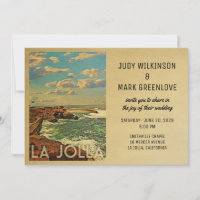 La Jolla Trouwkaart Vintage Midden-Eeuwse Stijl