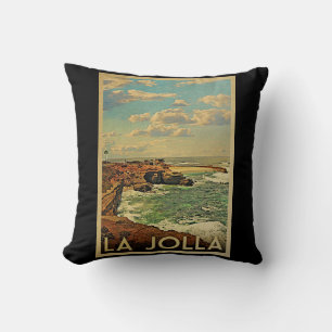 La Jolla Vintage Travel - Californische kust Kussen
