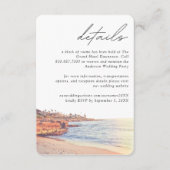 La Jolla Wedding Hotel Kamer Blok Details Informatiekaartje (Voorkant)