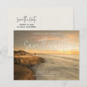 La Jolla Wedding Save the Date Briefkaart (Voorkant / Achterkant)