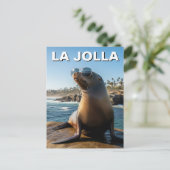 La Jolla Zee Lion Californië Reizen Briefkaart (Staand voorkant)