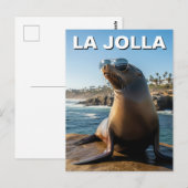 La Jolla Zee Lion Californië Reizen Briefkaart (Voorkant / Achterkant)