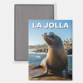 La Jolla Zee Lion Californië Reizen Magneet (Voorkant / Achterkant)